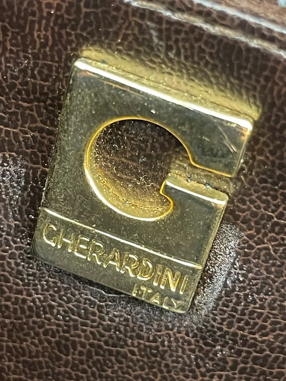 Gherardini Florence – Monogram Canvas and Leather – Archival Clutch – Medium